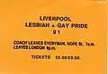 Coach ticket to London Pride 1991