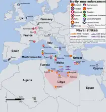 Image 39The no-fly zone over Libya as well as bases and warships which were involved in the 2011 military intervention (from Libya)