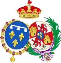 Arms of alliance of Prince Antoine and his wife