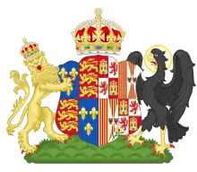 The Eagle of Saint John in the coat of arms of Catherine of Aragon, Queen of England.