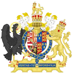 The Eagle of Saint John in the coat of arms of Mary I of England after her marriage with Philip II.