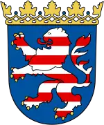 Coat of arms of Hesse with a people's crown