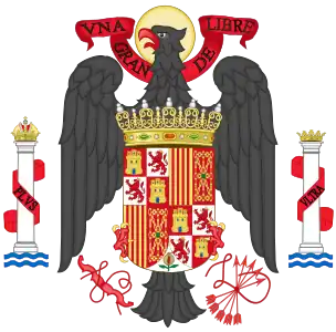 Coat of arms of Spain from 1945 to 1977.