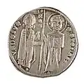 Dinar of King Stefan Milutin (r. 1282–1321).