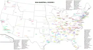 Image 19A map of all NCAA Division I basketball teams (from College basketball)