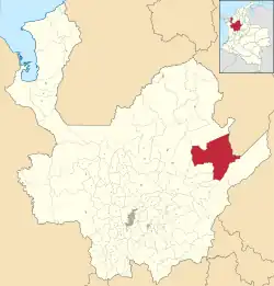 Location of the municipality and town of Remedios in the Antioquia Department of Colombia