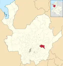 Location of the municipality and town of San Roque in the Antioquia Department of Colombia