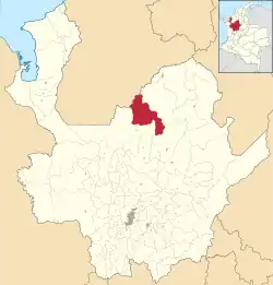 Location of the municipality of Taraza in Antioquia Department.