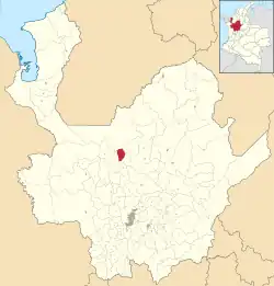 Location of the municipality and town of Toledo, Antioquia in the Antioquia Department of Colombia