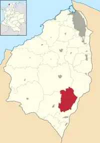 Location of the municipality and town of Candelaria in the Department of Atlántico.