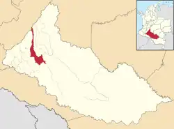 Location of the municipality and town of La Montañita in the Caquetá Department of Colombia.