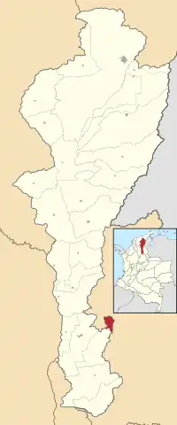 Location of the municipality and town of González in the Department of Cesar.