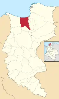 Location of the municipality and town of Pueblo Viejo in the Department of Magdalena.