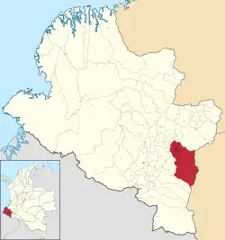 Location of the municipality and city of Pasto in the Department of Nariño