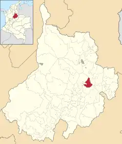 Location of the municipality and town of Aratoca in the Santander  Department of Colombia.