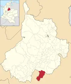 Location of the municipality and town of Gámbita in the Santander Department of Colombia