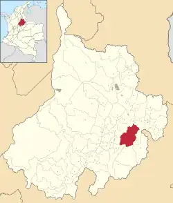 Location of the municipality and town of Mogotes in the Santander  Department of Colombia.