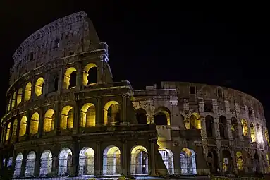 Colosseum at night