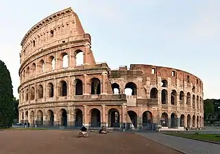 Image 28The Colosseum, originally known as the Flavian Amphitheatre, is an elliptical amphitheatre in the centre of the city of Rome, the largest ever built in the Roman Empire. (from Culture of Italy)