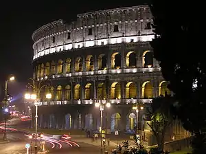 A night view of the Colosseo