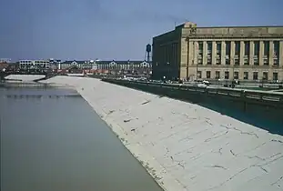 Revetment at the site before the park was developed, 1965