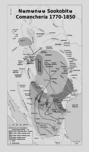 Image 35Comancheria and the New Mexico settlements prior to 1850. (from History of New Mexico)