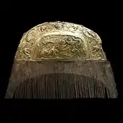 Tang or Liao dynasty silver comb.