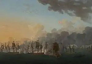 Naval battle of Louisbourg, 21 July 1781.