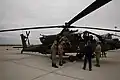 Static display of an AH-64 of the Combat Aviation Brigade, 1st Armored Division.