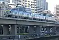 The new Viaduct viewed from the Yarra River.