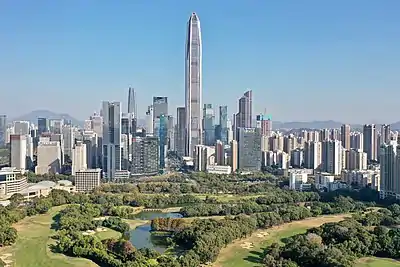 Futian CBD and Zhongxin Park