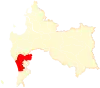 Location of the Cañete commune in Biobío Region