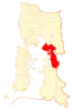 Location of Hualaihué commune in Los Lagos Region