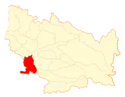 Map of Quillón commune in the Ñuble Region