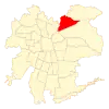 Map of the Vitacura commune within Greater Santiago