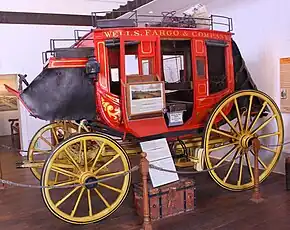 Image 52Concord Coach no. 251 in Wells Fargo livery in Old Town San Diego. (from History of California)