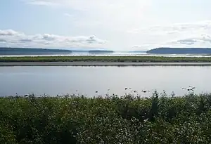 Confluence of Liard and Mackenzie rivers