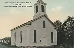 First Congregational Church, built in 1730, as it appeared c. 1912