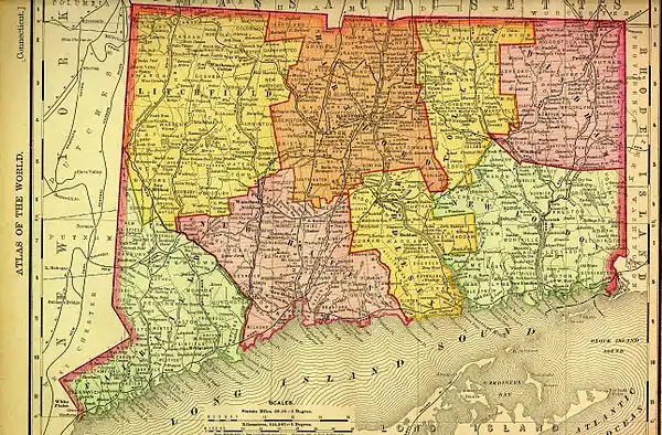 Image 41895 map from Rand McNally (from History of Connecticut)