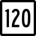 Route 120 marker