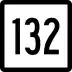 Route 132 marker