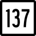 Route 137 marker