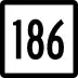 Route 186 marker