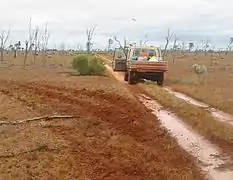 Connie Sue Highway after heavy rain