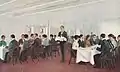 Contemporary Drawing of Olympic & Titanic Third-Class Dining Room