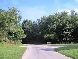 Site of the former intersection of Clarksburg and Imlaystown-Hightstown Roads