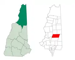 Location in Coos County, New Hampshire