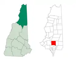 Location in Coös County, New Hampshire