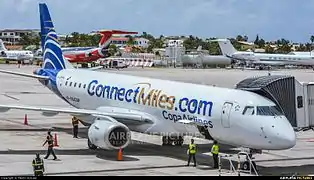 Copa Airlines Embraer 190 at Princess Juliana Airport (SXM)