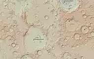 This topographic map was created using Mars Orbiter Laser Altimeter (MOLA) technology on the Mars Global Surveyor spacecraft. This image is a screenshot of RedMapper's website and shows the geographical position of Copernicus crater within the Terra Sirenum region of Mars.